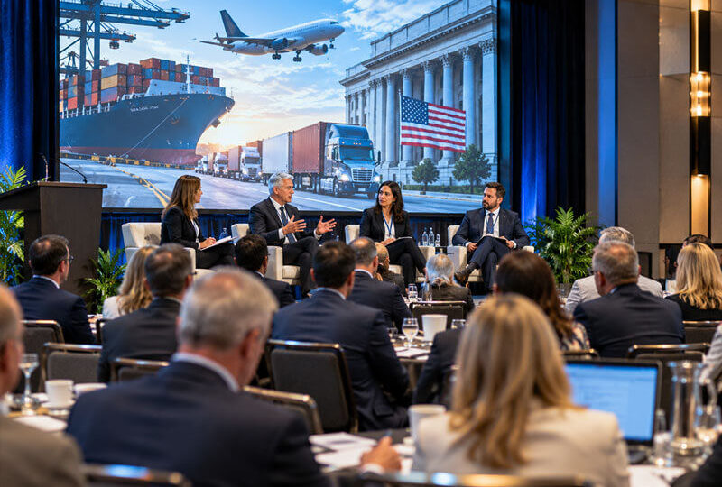 NCBFAA members discussing international trade concerns.